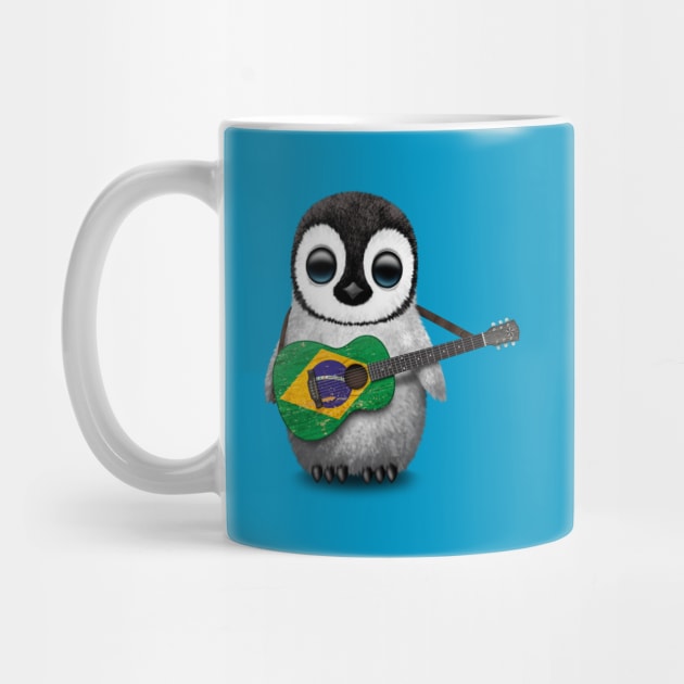 Baby Penguin Playing Brazilian Flag Guitar by jeffbartels